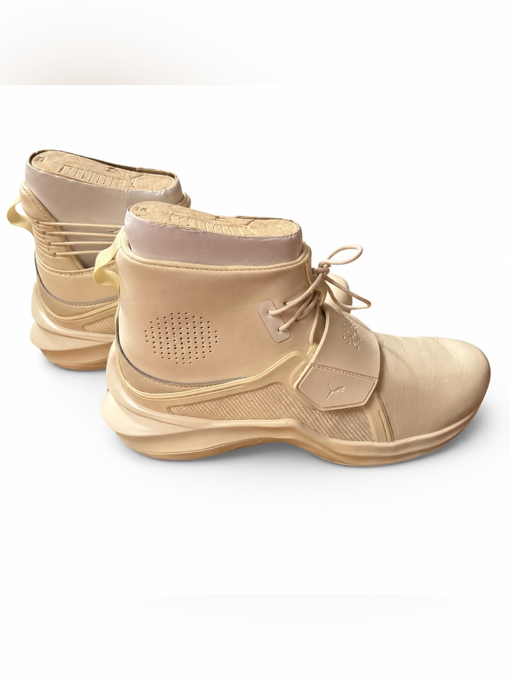 FENTY Puma by Rihanna Trainer Hi Sneaker Streetwear Cream Lace Up Women’s Size 8